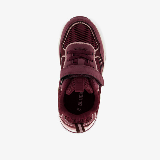 Meisjes sneakers bordeauxrood en roze