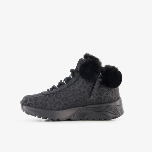 Uno Lite Cozy Leopard gevoerde sneakers zwart