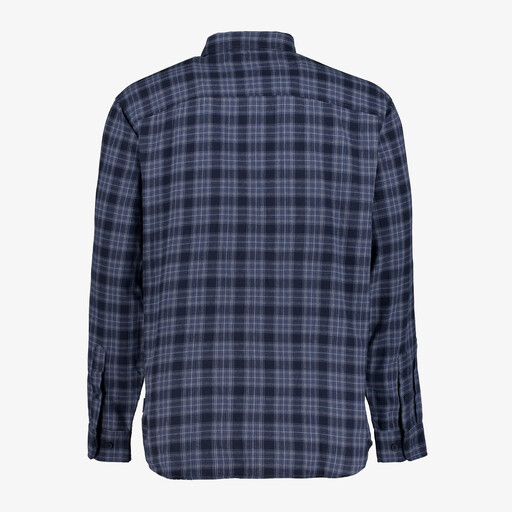 JJ Rebel heren overhemd geruit blauw