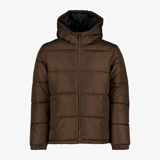 Gewatteerde heren puffer jas bruin