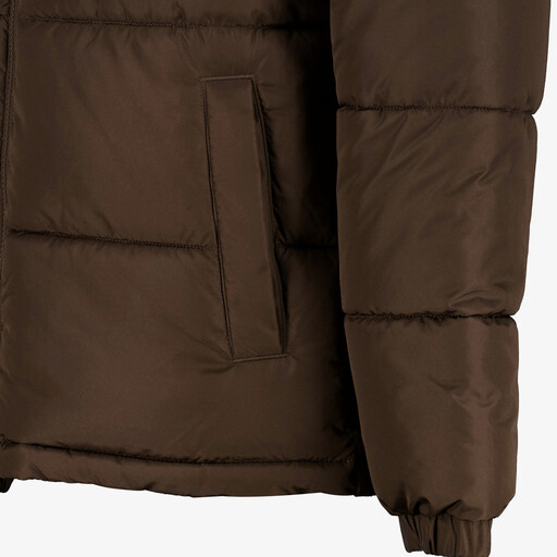 Gewatteerde heren puffer jas bruin