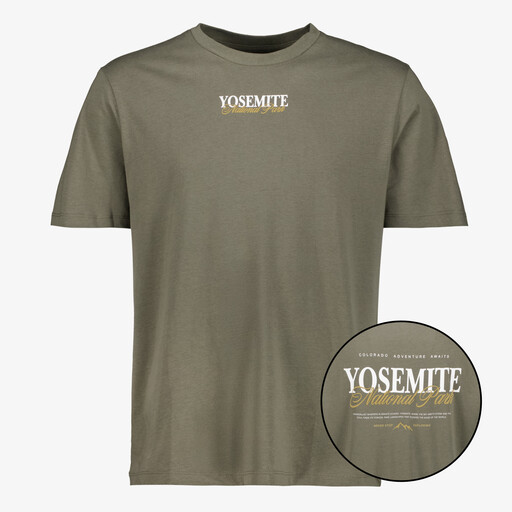 JJ Rebel heren T-shirt met backprint groen