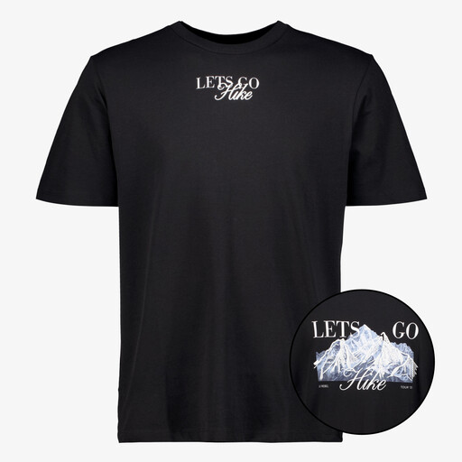 JJ Rebel heren T-shirt met backprint zwart