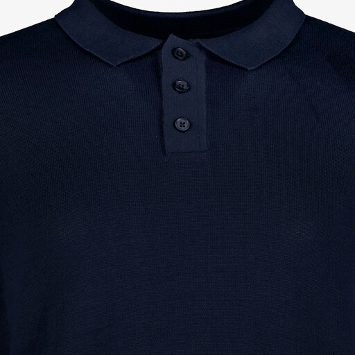 Heren pullover trui met polokraag blauw