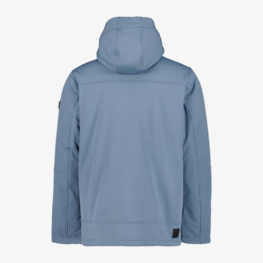 Softshell heren outdoor jas lichtblauw