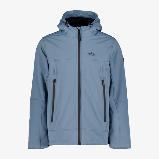 Softshell heren outdoor jas lichtblauw