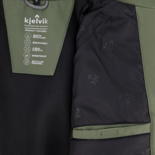 Softshell heren outdoor jas groen