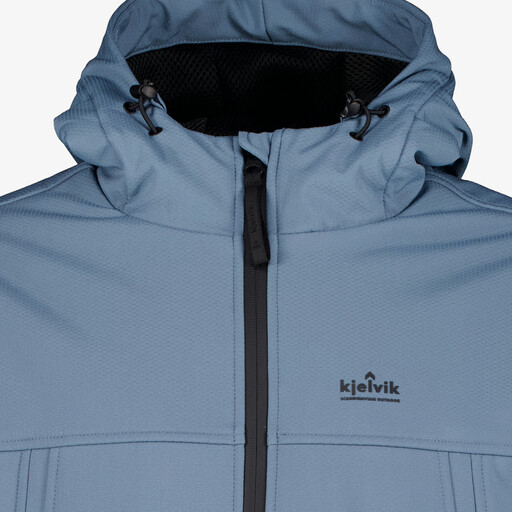 Softshell heren outdoor jas lichtblauw