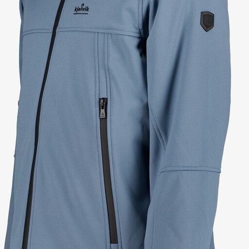 Softshell heren outdoor jas lichtblauw