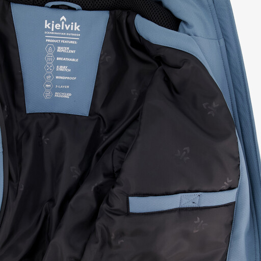 Softshell heren outdoor jas lichtblauw