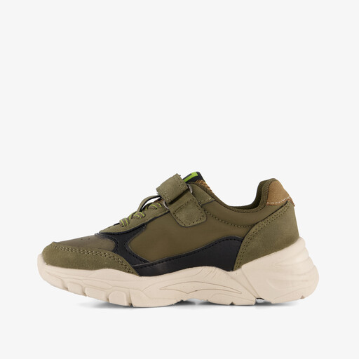 Jongens sneakers groen bruin