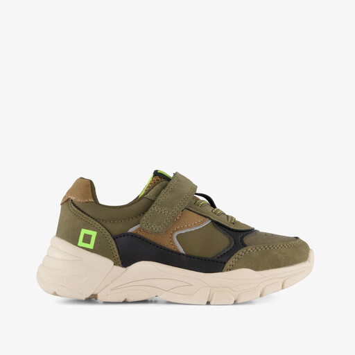 Jongens sneakers groen bruin