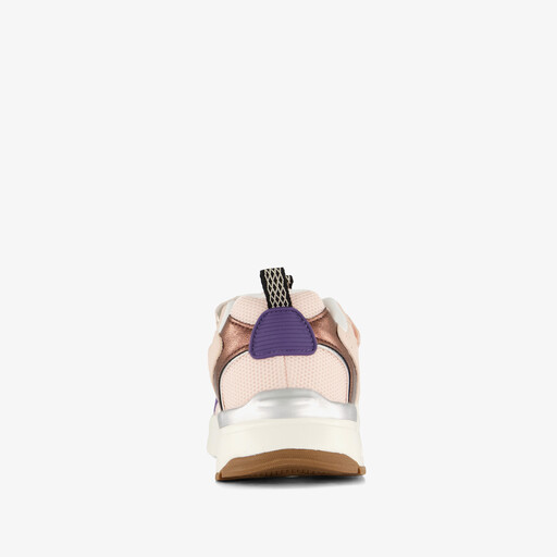 Meisjes sneakers beige paars