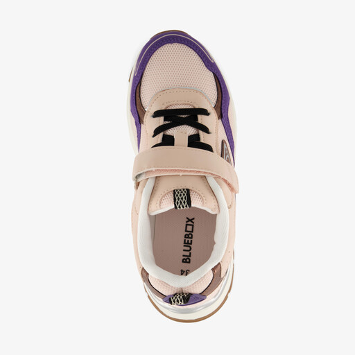 Meisjes sneakers beige paars