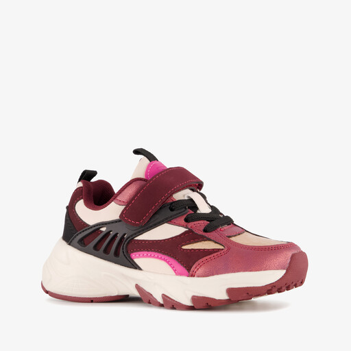 Meisjes dad sneakers rood paars