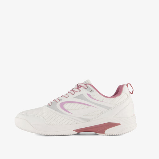 Dames padel- en tennisschoenen wit roze