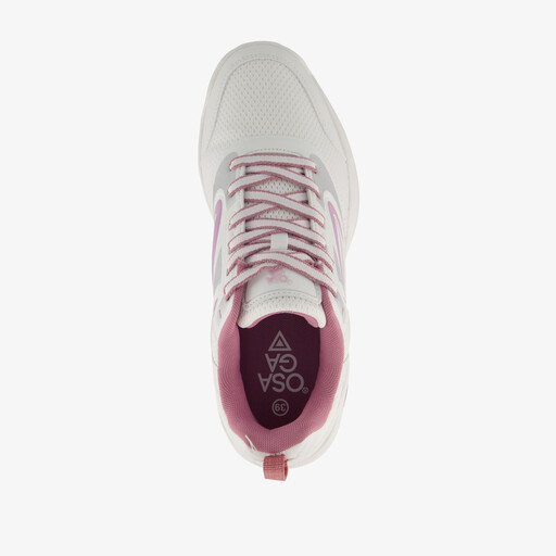 Dames padel- en tennisschoenen wit roze