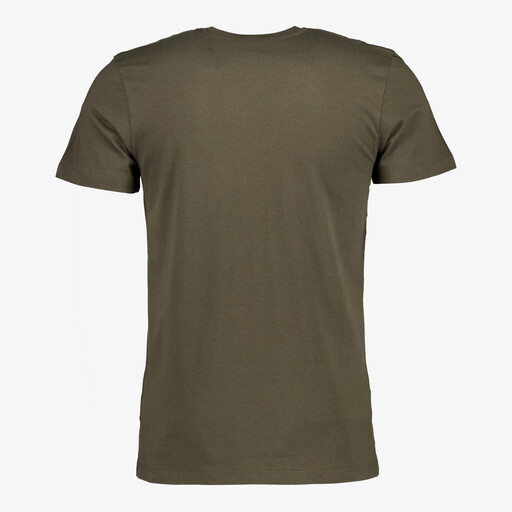 Heren T-shirt groen katoen ronde hals