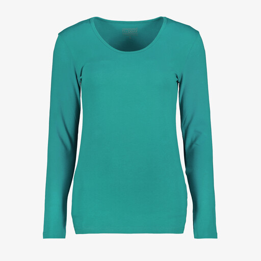 Dames basic longsleeve shirt groen