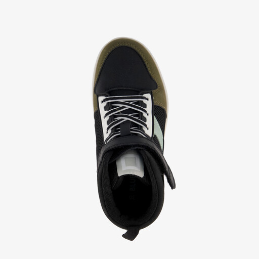 Hoge jongens sneakers zwart groen