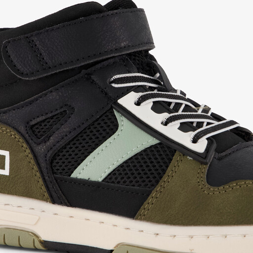 Hoge jongens sneakers zwart groen