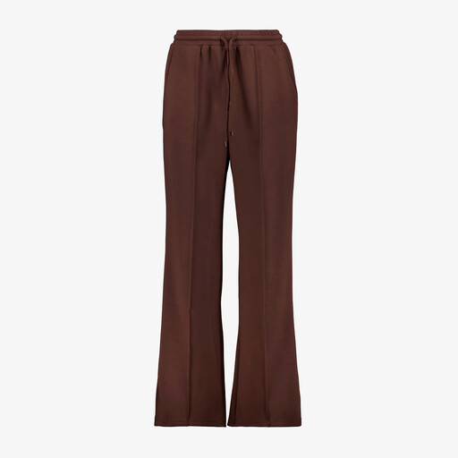 Dames wide leg pantalon bruin