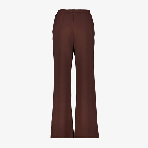 Dames wide leg pantalon bruin