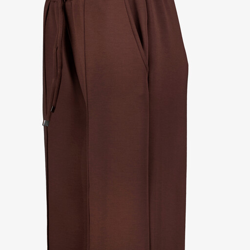 Dames wide leg pantalon bruin