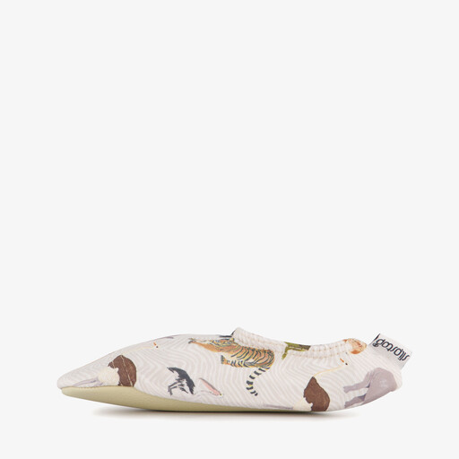 Kongo kinder schoenen met wilde dieren wit