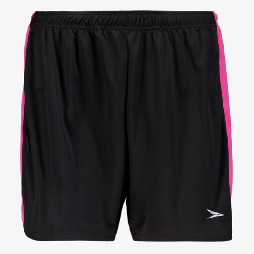 Dames voetbalshort zwart roze
