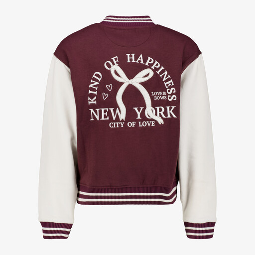 Meisjes baseball vest bordeaux rood