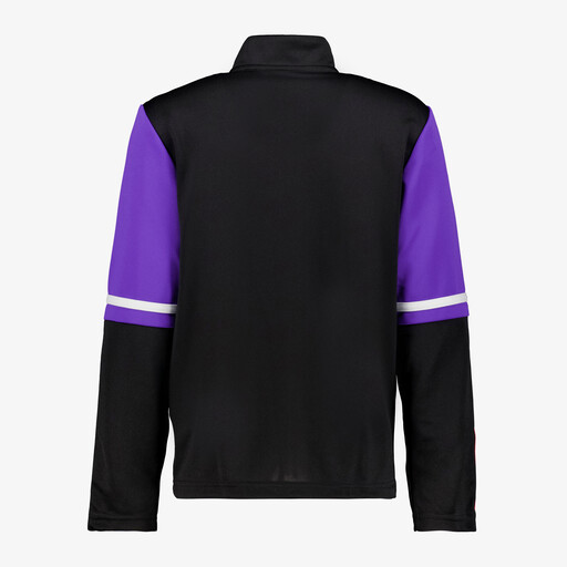 F50 TR JKT Y kinder trainingsvest zwart paars