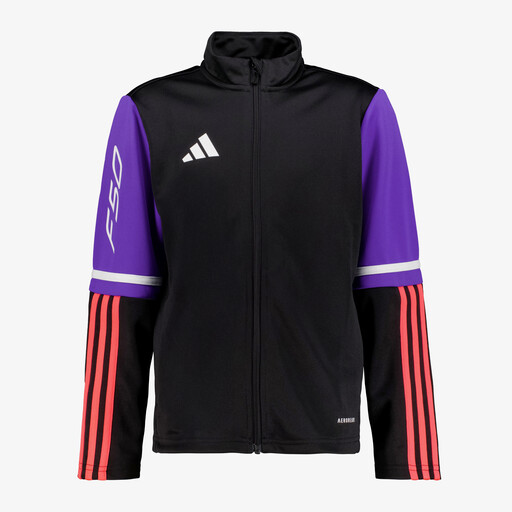F50 TR JKT Y kinder trainingsvest zwart paars
