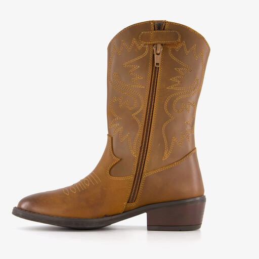 Leren meisjes cowboylaarzen cognac bruin