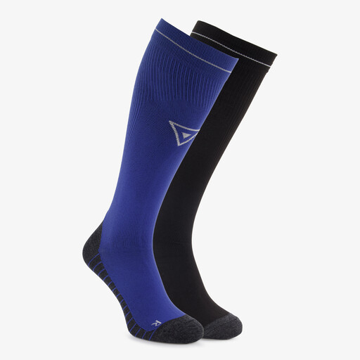 2 paar compressiesokken blauw zwart