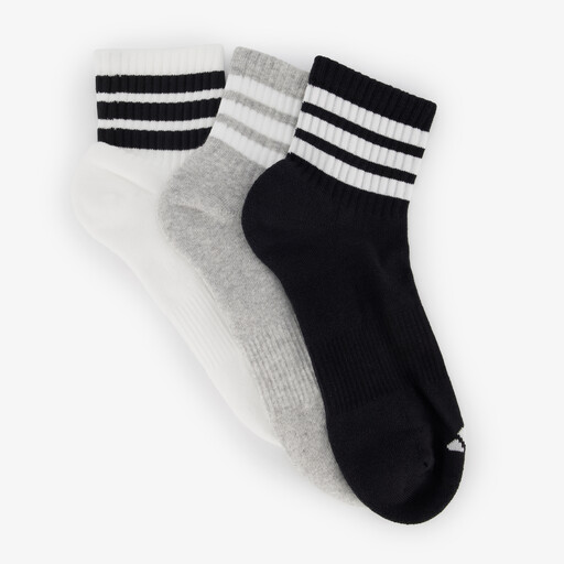3 unisex sokken wit zwart