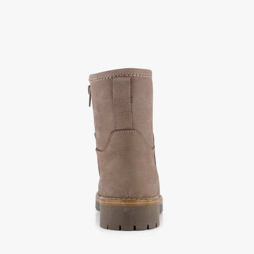 Leren dames boots taupe