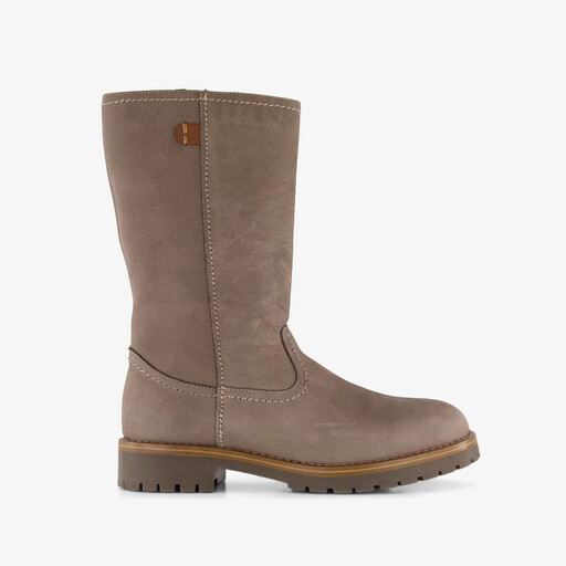Leren dames laarzen taupe