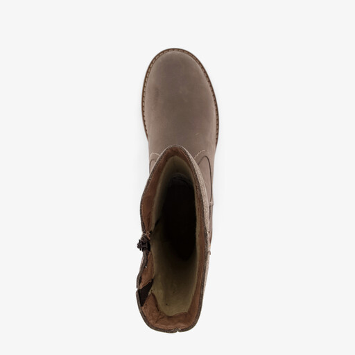 Leren dames laarzen taupe