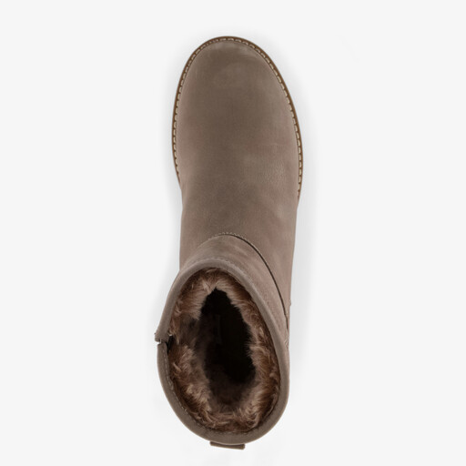 Leren dames boots taupe