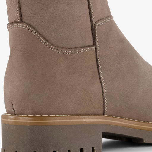 Leren dames boots taupe