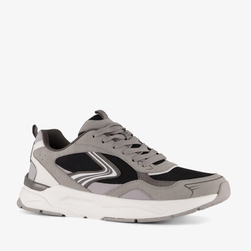 Heren sneakers grijs zwart
