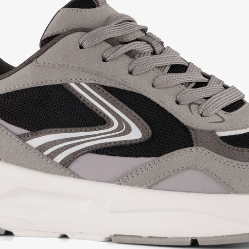 Heren sneakers grijs zwart