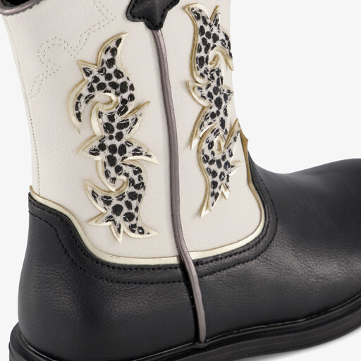 Meisjes cowboylaarzen zwart wit