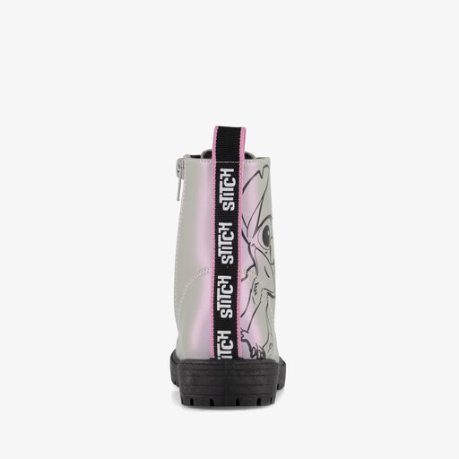 Meisjes veterboots zilver roze