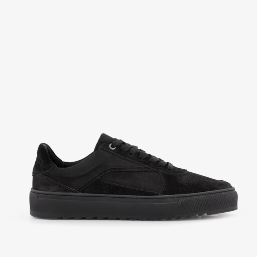 Van Beer suede heren sneakers zwart