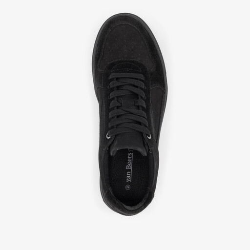 Van Beer suede heren sneakers zwart
