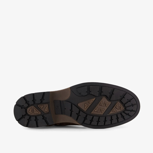 Suède heren veterschoenen cognac bruin