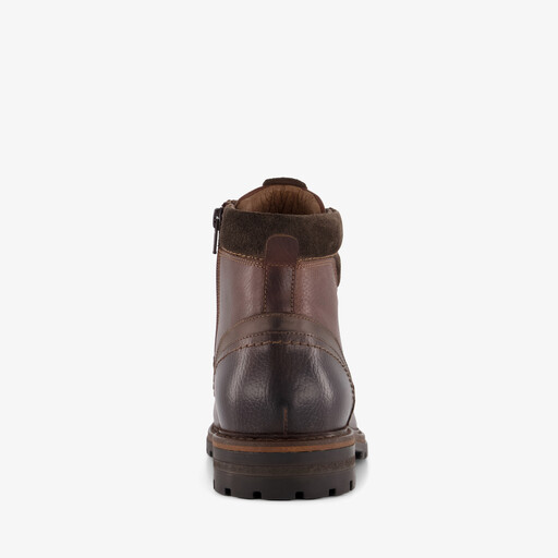 Leren heren veterboots bruin