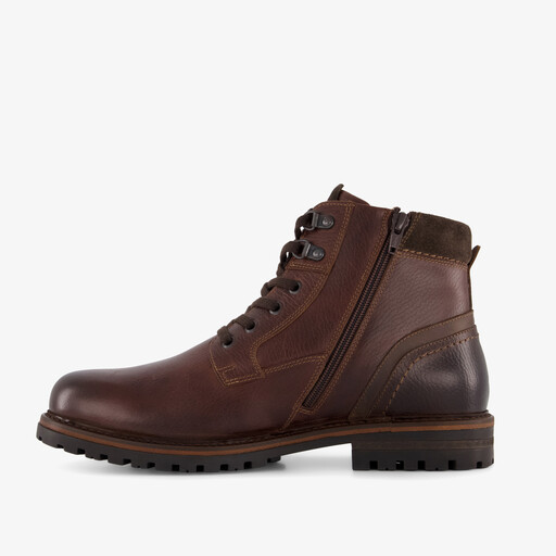 Leren heren veterboots bruin
